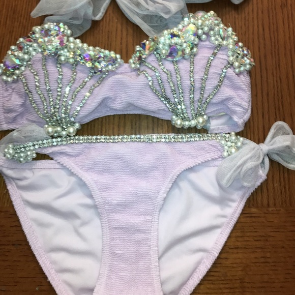 2 peice lavender bathing suite never wore - Picture 2 of 2